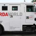 Garda World armored truck featuring custom printed exterior from Printastik in Edina, MN.
