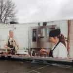 A trailer printed with images of a restaurant kitchen, printed by Printastik of Edina, Minnesota