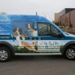 St. Paul Pet Hospital travel van, with exterior printed by Printastik in Edina, MN